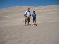 Hiking all the way to the top of the dunes