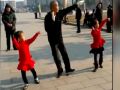 Chinese grandpa funky dance