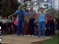 Country folks dancing to rap song