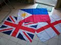 The flags.