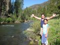 Shoshone river just minutes from yellowstone west entrance. Ice cold river