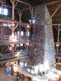 Constructed back in 1900's, The fireplace is the fcal point of the lobby. 50 tons of boulder